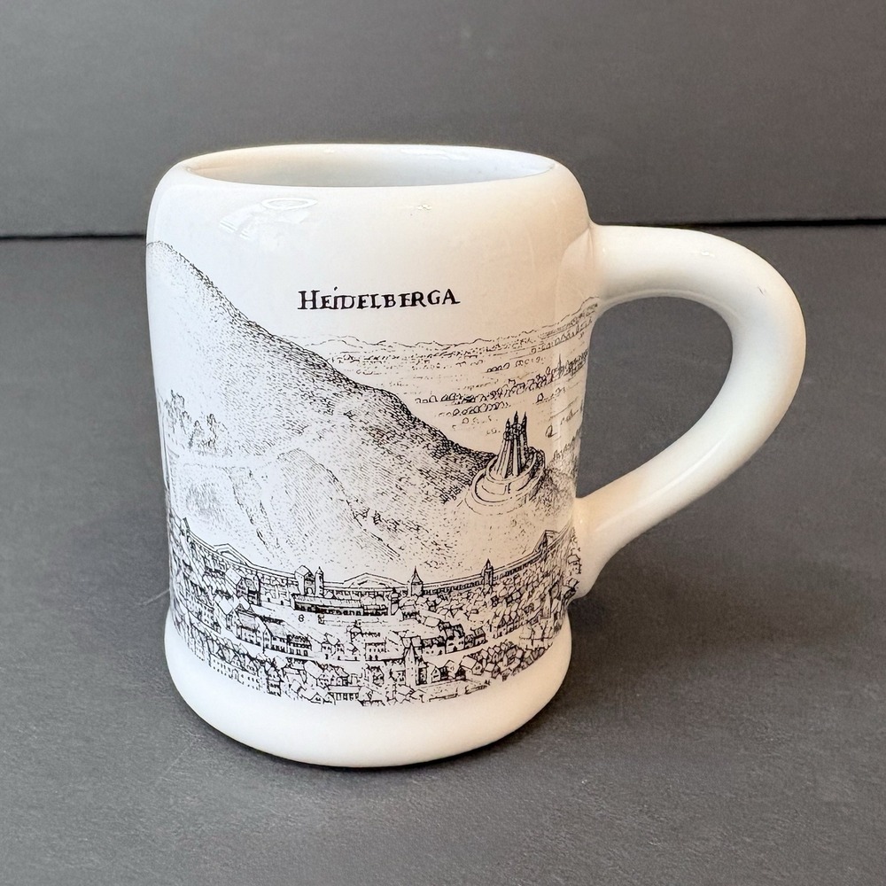 Vintage Royal Porzellan Bavaria KPM Heidelberga Germany Mini Beer Stein Mug 2.5"